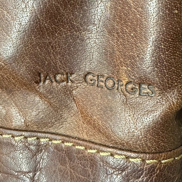 Jack Georges Voyager Unisex Buffalo Leather Compact Convertible Backpack - Picture 7 of 8